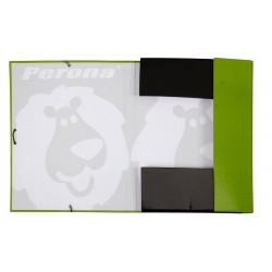 Carpeta Verde Vulcano A4 con Gomas Perona 56237 | Perona Bags