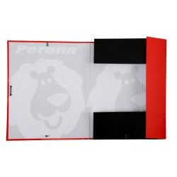 Carpeta Roja Vulcano A4 con Gomas Perona 56236 | Perona Bags